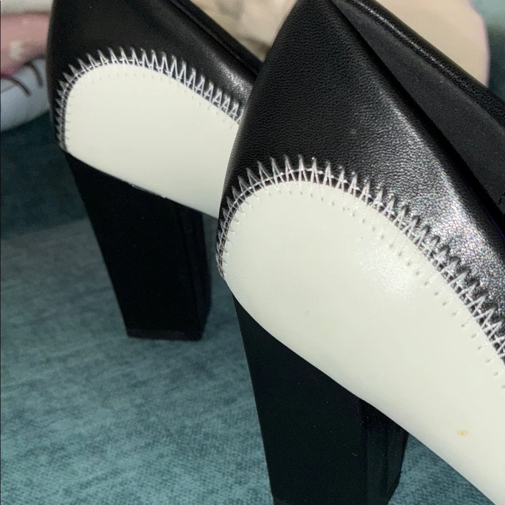 Elegant Black and White Women's Heels EU Sz 39 US Sz 8 nwot - Picture 4 of 7